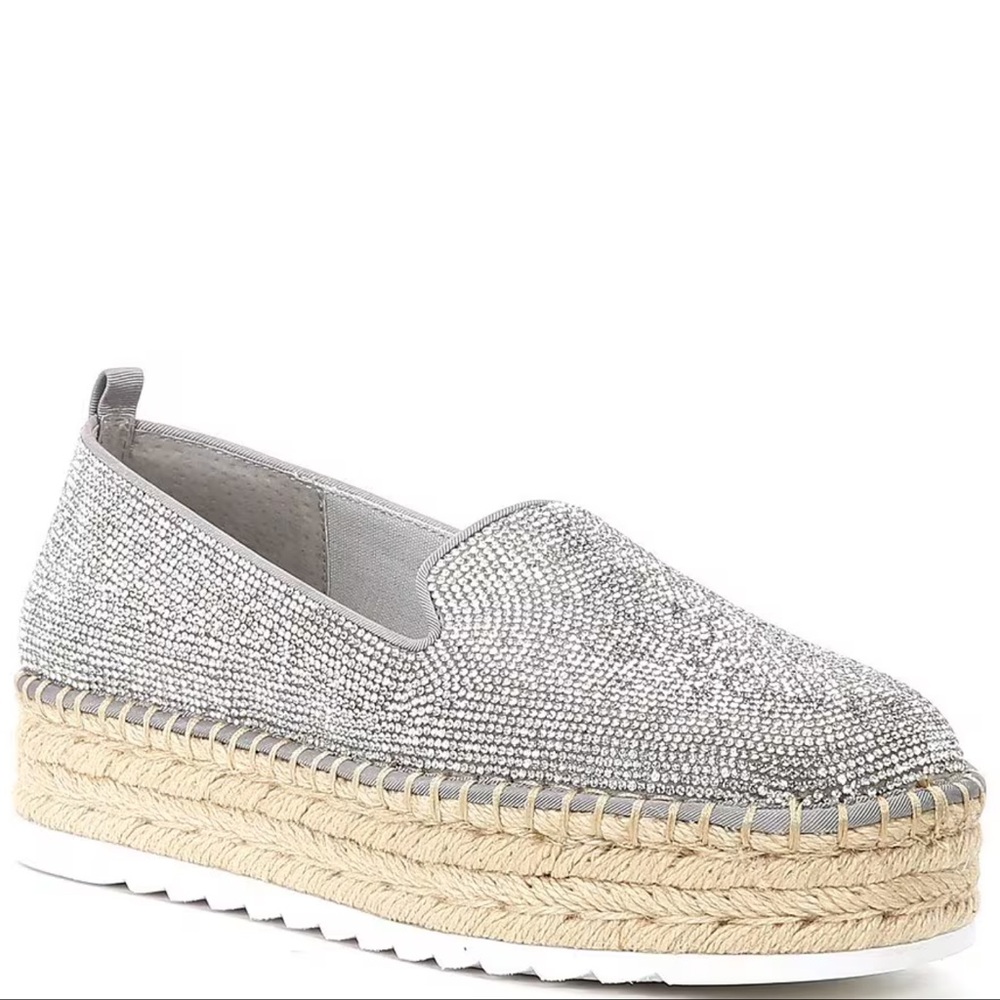 Gianni Bini Rhinestone Platform Espadrilles, Size 9, NEW